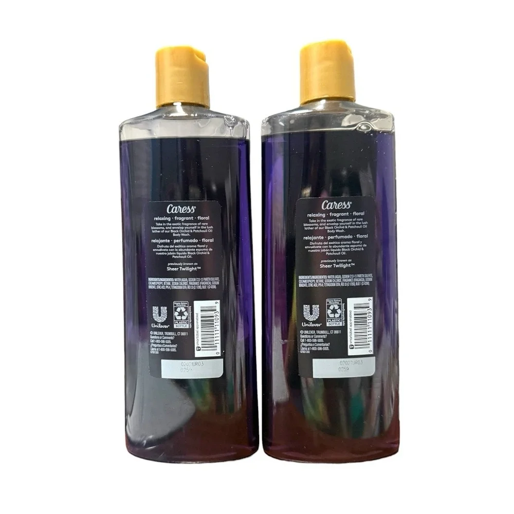 Caress Black Orchid & Patchouli Oil Body Wash New  18 oz Lot of 2 ~